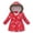 Red, variant on PMVFHDE Toddler Girls Winter Jacket | Cartoon Print Thermal Insulated Coat with Windproof Hood | Zipper Closure Snow Play Outerwear Dark Blue,2-3 Years