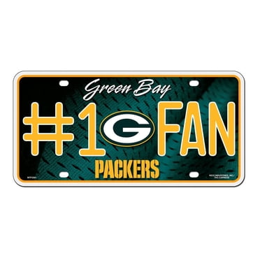 Plaque d’immatriculation en métal NFL Green Bay Packers