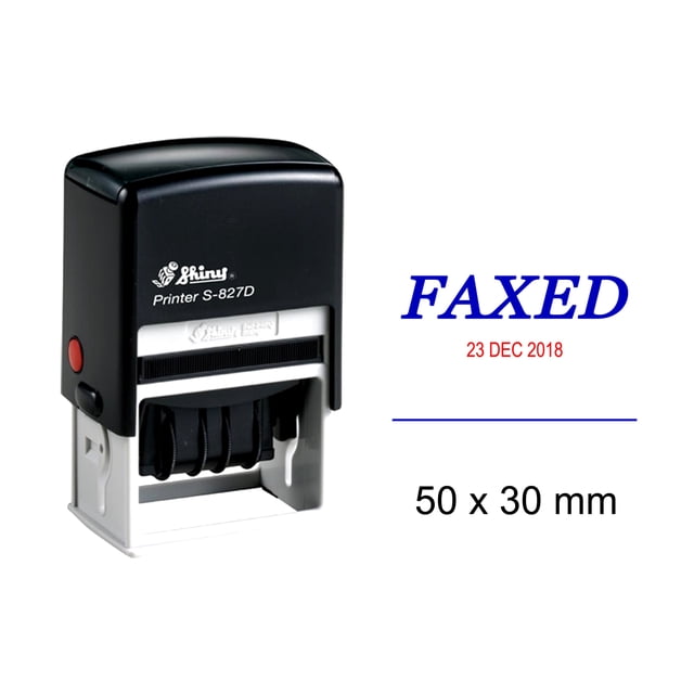 Tampon de Date Brillant avec Texte Faxé, Papeterie, Caoutchouc S-827D