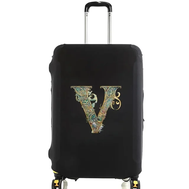 Housses de Bagage Housse de Protection Bagage de Voyage Anti-Rayures Housse Anti-Poussière Réutilisable Housse Lavable Motif Imprimé Graphique 8Graphic Letter V TG
