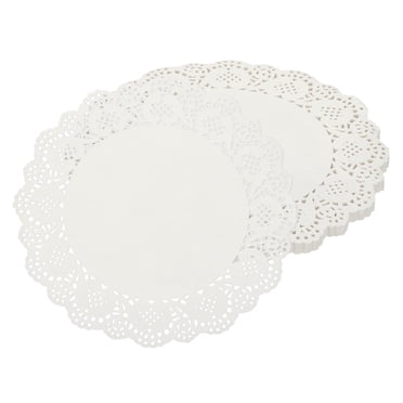 140pcs Paper Doilies, 10.3 inch Round Lace Doilies Disposable Paper Placemats White
