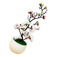 thumbnail image 1 of facefd artificial Plant Potted Arrangement Artificial Potted Flowers for Home Decorations White, 1 of 5