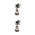 thumbnail image 4 of Transemion Stainless Steel Classic Pattern Candle Holders With Vivid Images For Halloween Decor Spooky B 2Set, 4 of 6