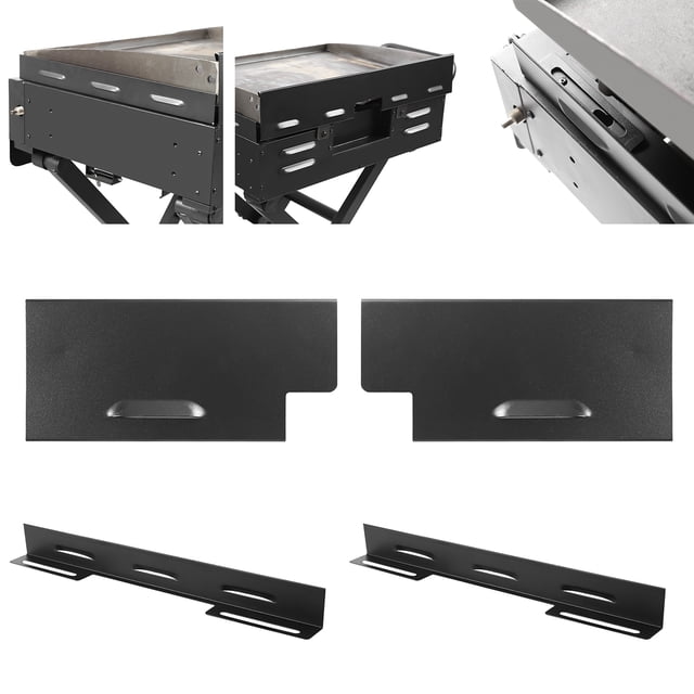 Wind Guard for Blackstone Griddle 17-36 Inch Wind Screen Set of 4 Stainless Steel Windshield Kit Magnetic-Free Installation Ventilated Griddle Shield for Even Heating