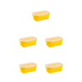 thumbnail image 2 of ZheElen Silicone Lunch Box Food Grade Silicone For Safe And Healthy Meals On Go yellow 800ml 5Set, 2 of 6