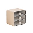 thumbnail image 2 of Czzoypi Clear Drawer Desktop Organizer, Plastic Drawer Organizer Stationery Storage, Stackable Desk Organizer for Office Home Dormitory Vanity Desk, White, 2 of 6