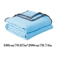 thumbnail image 3 of 71x79IN Cooling Weighted Blanket, Summer Solid Color Simple Design Cotton Cool Quilt Wrinkle Resistant Summer Blankets with Double Sided Cold Effect, for Bed Couch Sofa, Keep Cool for Night Sweats, 3 of 9