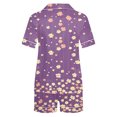 thumbnail image 4 of Jamicy Pyjama d'Halloween pour Femmes, Mode Décontractée, Imprimé, Haut à Manches Courtes avec Col à Revers et Short, Ample et Confortable, Ensemble de Pyjama pour la Maison, 4 of 4