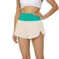 thumbnail image 1 of adviicd Shorts pour Femmes Coupe Décontractée Taille Haute Poches Décontractées Randonnée Plein Air Shorts d'Été Bleu Clair,P, 1 of 4