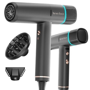 Tresses Touch Hair Blow Dryer 150000 RPM, 200 Million Negative Ionic Blow Professional Hair Dryer with Diffuser, 3 Temps/2 Speeds, 6.56 Ft Cord Fast