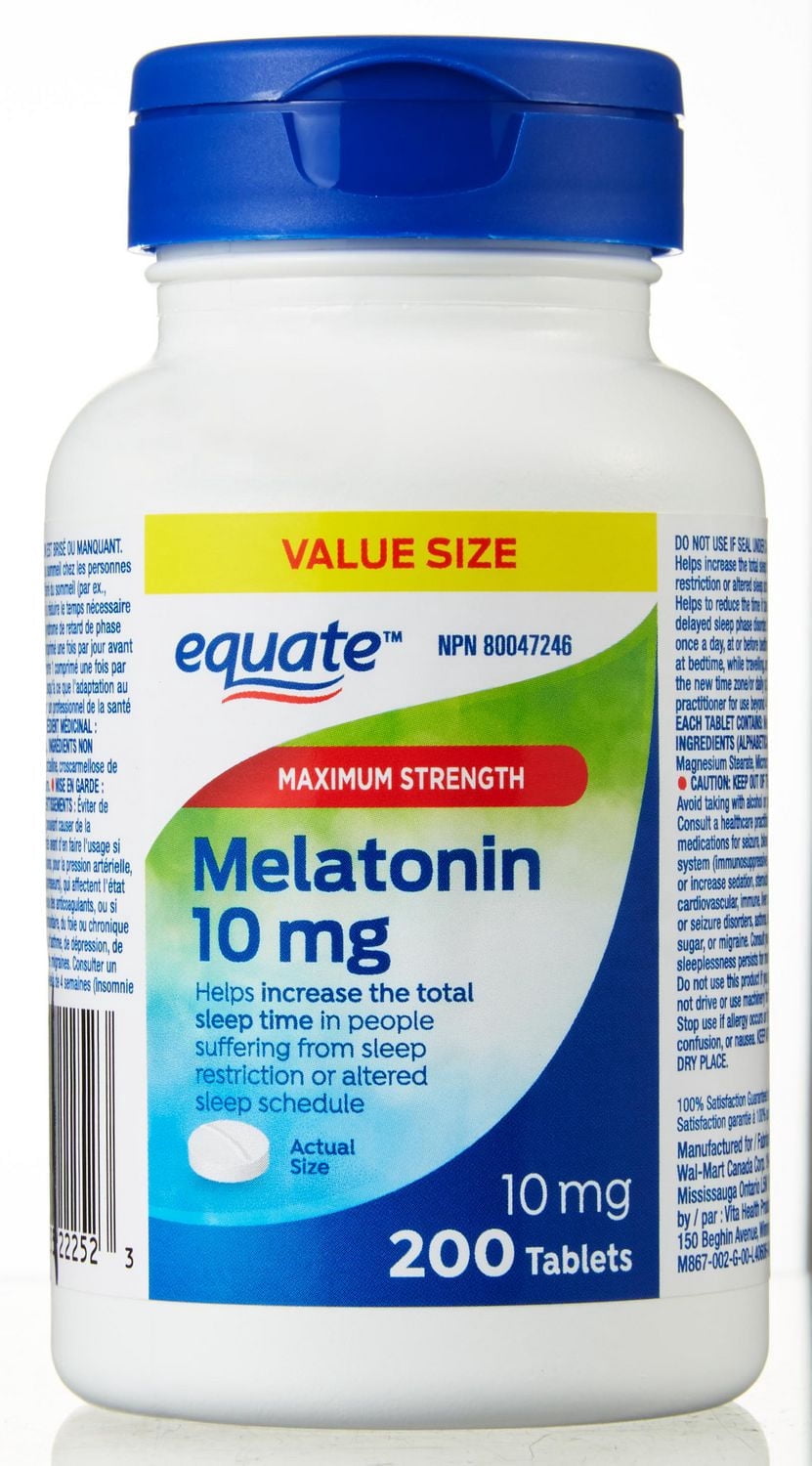 Equate Maximum Strength Melatonin 10 mg