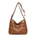 thumbnail image 1 of Soft Leather Shoulder Bag, Moms Bag, Ladies Multi Compartment Crossbody Bag, Large Capacity Soft Leather Bag, 1 of 1