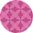 thumbnail image 1 of Ahgly Company Machine Washable Indoor Square Transitional Deep Pink Area Rugs, 3' Square, 1 of 7