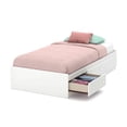 thumbnail image 2 of South Shore Little Smileys Twin Mates Bed with 3 Drawers, in Pure White, 2 of 8