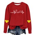 thumbnail image 4 of Timegard Crewneck Sweatshirt for Women Drop Shoulder Pullover Print Fall Winter Casual Loose Comfy Tops, 4 of 4