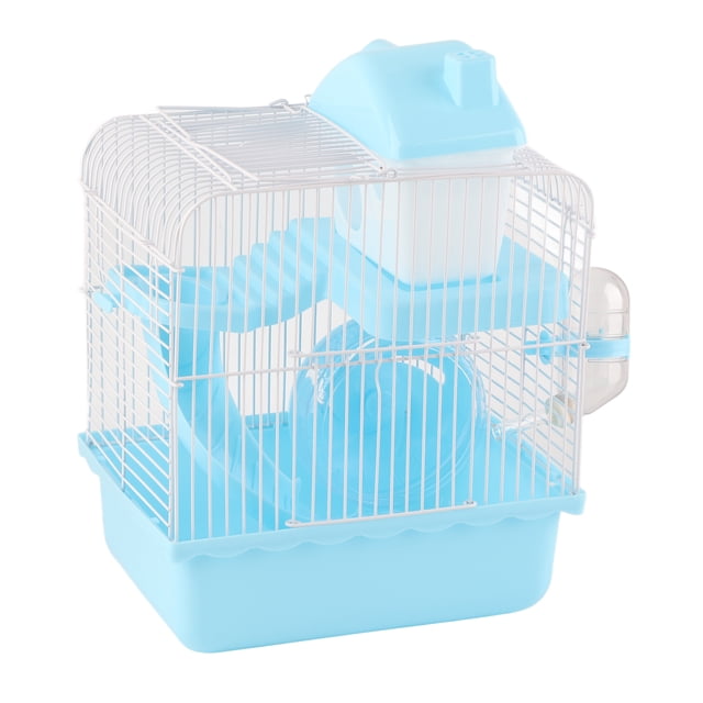 Hamster Cage, Hamster High Chassis Design 2 Tier for Small Pet Blue,Pink,Brown