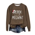 thumbnail image 1 of Birdeem Chandail de Noël pour Femmes Col Rond Imprimé Ample Manches Longues Sans Capuche, 1 of 1