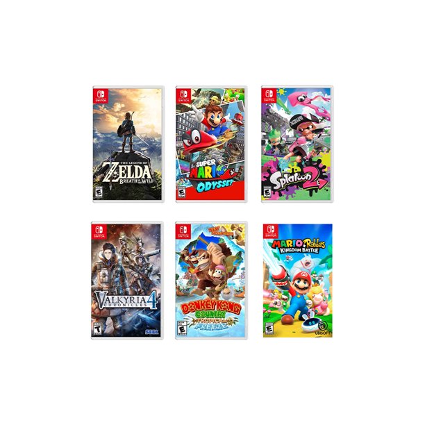 New Nintendo Switch Lite Yellow Console Bundle with 6 Games: The