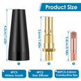 thumbnail image 4 of 48pcs Flux Core Gasless Nozzle Tips Kit Heat Resistant Replacement Gasless Nozzles Durable Brass Welding Contact Tips Kit Gas Diffusers Welder Accessories, 4 of 11
