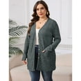 thumbnail image 3 of AviBest Plus Size Cardigans for Women Lightweight Long Sleeve Open Front Button Up Fall Thin Cardigans with Pockets, 1XL-5XL, 3 of 6