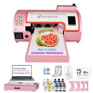 Btransfer M1630 Pro A3 Taille DTF Imprimante avec maintenance automatique & Cutter, système de circulation d'encre blanche avec un ensemble de fours