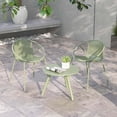 thumbnail image 1 of Costway 3 Pieces Bistro Set All Weather PP Patio Conversation Set with Round Coffee table Green, 1 of 10