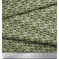 thumbnail image 3 of Soimoi Rayon Crepe Fabric Leaves & Floral Block Printed Fabric 1 Yard 46 Inch Wide, 3 of 3