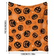 thumbnail image 2 of Halloween Pumpkin Pattern Blanket, Modern Flannelette Warm Blanket For Bedroom, 2 of 6