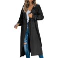 thumbnail image 1 of Kcodviy Manteau Léger Décontracté Mi-Long pour Femme Manteau Trench Polyvalent Décontracté Veste Tailleur Décontractée Femme Veste Zippée Décontractée pour Femme Veste Décontractée Chaude Femme Veste d'Extérieur Décontractée Femme, 1 of 5