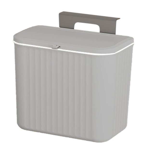 Baohd Bac à Compost de Cuisine Support Multifonction pour Comptoir de Porte d'Armoire Gris 7L