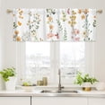 thumbnail image 1 of Birdeem Valances for Windows, Bathroom Curtains Window, Short Floral Small Window Valance Curtains for Bathroom Kitchen Cafes Thermal Insulating Tier Curtains 52X18Inch Colorful Flowers Leaves Plants, 1 of 6
