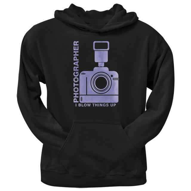 Chandail à Capuchon Noir Amusant pour Adulte « Blow Things Up » de Photographe