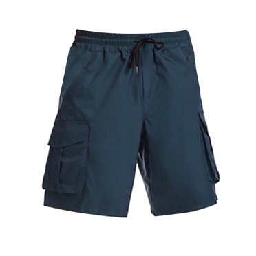 jsaierl Men's Drawstring Cargo Shorts Multi-Pocket Workwear Shorts Loose Fit Jogging Athletic Five-Inch Pants