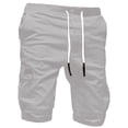 thumbnail image 4 of LSLJS Men's Sport Pure Color Bandage Casual Loose Sweatpants Drawstring Shorts Pant, 4 of 5