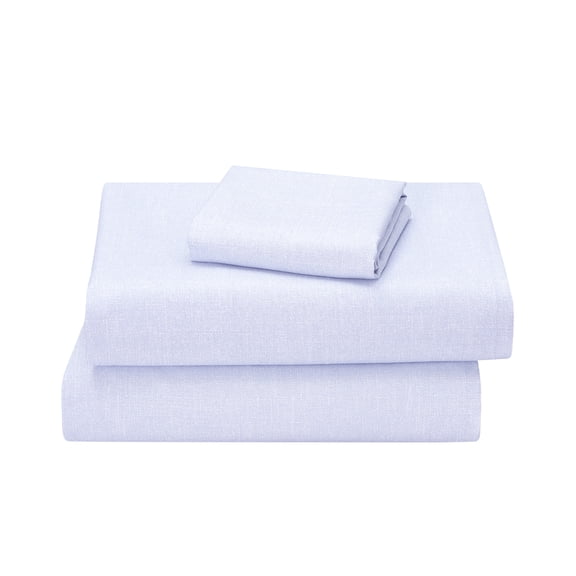 Mainstays Kids Ensemble de draps en microfibre, lit simple, Glace pâle, 3 pièces.