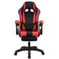 thumbnail image 3 of jiemuces Gaming Chair with Bluetooth-compatible Speakers LED Light Height Adjustable Extension Backrest Handrail Design Working Retractable Footrest Faux, 3 of 8