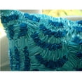 thumbnail image 3 of Pillow Sham Cover, Decorative Blue Euro Size Pillow Shams 26x26 inch (65x65 cm), Silk Euro Pillow Cases, Abstract, Wave, Ribbon Embroidery, Mediterranean Euro Sham - Aqua Ripples, 3 of 4