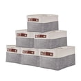 thumbnail image 1 of DECOMOMO Paniers de Rangement pour Étagères Bacs de Rangement Durables Petits (Gris et Blanc, Lot de 6), 1 of 6
