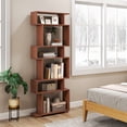thumbnail image 4 of Costway 6-tier Storage Bookshelf S-shaped Geometric Bookcase with Anti-toppling Kits Orange, 4 of 9