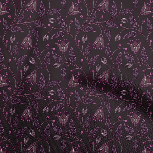 oneOone Polyester Spandex Pink Fabric Floral Craft Projects Decor Fabric Printed By The Yard 56 Inch Wide