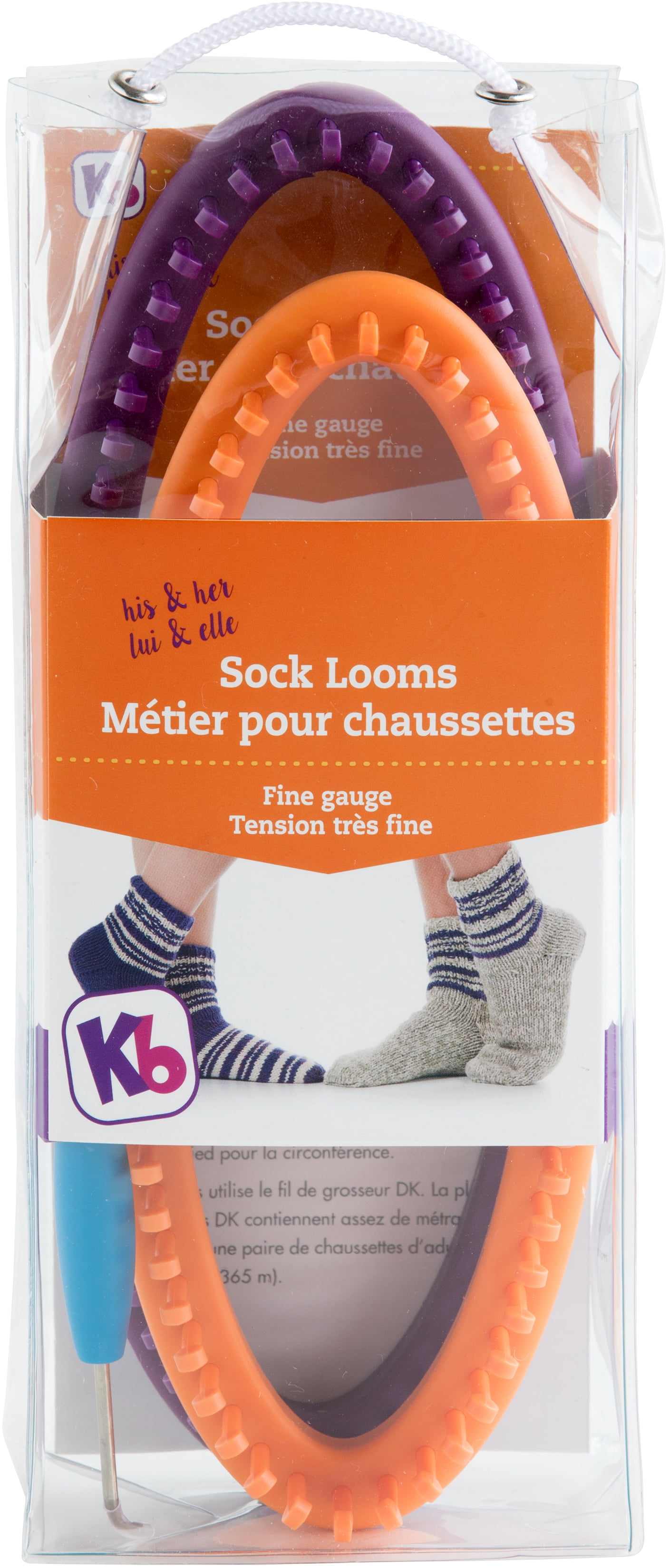 Knitting Board Sock Loom 8"X3.5" 2/Pkg-His & Her