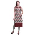 thumbnail image 1 of Bimba Tuniques Droites pour Femmes Imprimées Sans Manches Kurti Décontractée Robe X-Small, 1 of 5