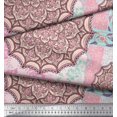 thumbnail image 2 of Soimoi Silk Fabric Floral & Mandala Patchwork Printed Craft Fabric by the Yard 42 Inch Wide, 2 of 3
