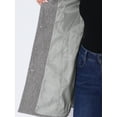 thumbnail image 5 of INSPIRE CHIC Manteau Long d'Hiver pour Femme à Col Peter Pan, à Simple Boutonnage, Gris Uni G, 5 of 5