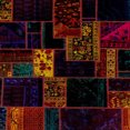 thumbnail image 1 of Ahgly Company Indoor Square Abstract Red Brown Patchwork Area Rugs, 3' Square, 1 of 6