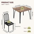 thumbnail image 2 of BeesClover Dining Table Set for 2, Kitchen Table and Chairs with Chamfer Design, 3 Piece Dining Room Set with Cushion Seats for Small Spaces, Home Kitchen, Apartment, 2 of 7