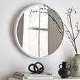 thumbnail image 3 of Bouclair Miroir Rond avec Cadre Blanc, 3 of 6