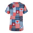 thumbnail image 5 of Snoarin Hauts d'Été Grande Taille pour Femmes Chic Décontracté Mode pour Femmes Décontracté Uni Col Rond Manches Courtes Poches T-Shirt Ample Chandail à Enfiler Hauts Uniformes de Travail pour Femmes en Liquidation, 5 of 5