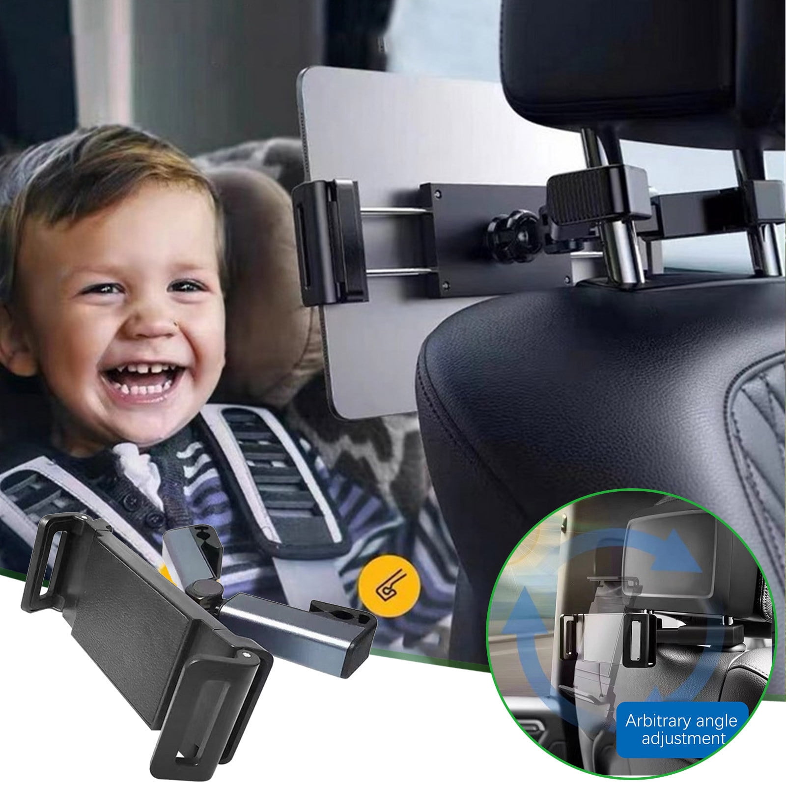 Suncoda Mobile Phone Holder, Tablet Pad for Car Mount Headrest Car Back Seat Travel Accessories Car Tablet Mount Road Trip for Kids Adults