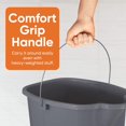 thumbnail image 3 of Superio Plastic Mop Bucket, Grey, 16 Liter (2 Pack), 3 of 5